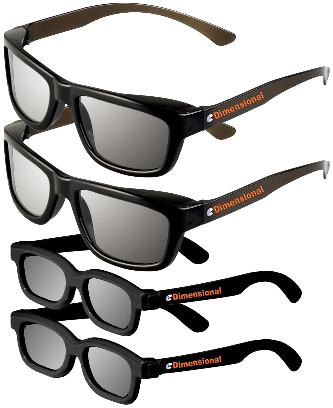 ED Family 4 Pack Cinema 3D Glasses KIT for LG 3D TVs