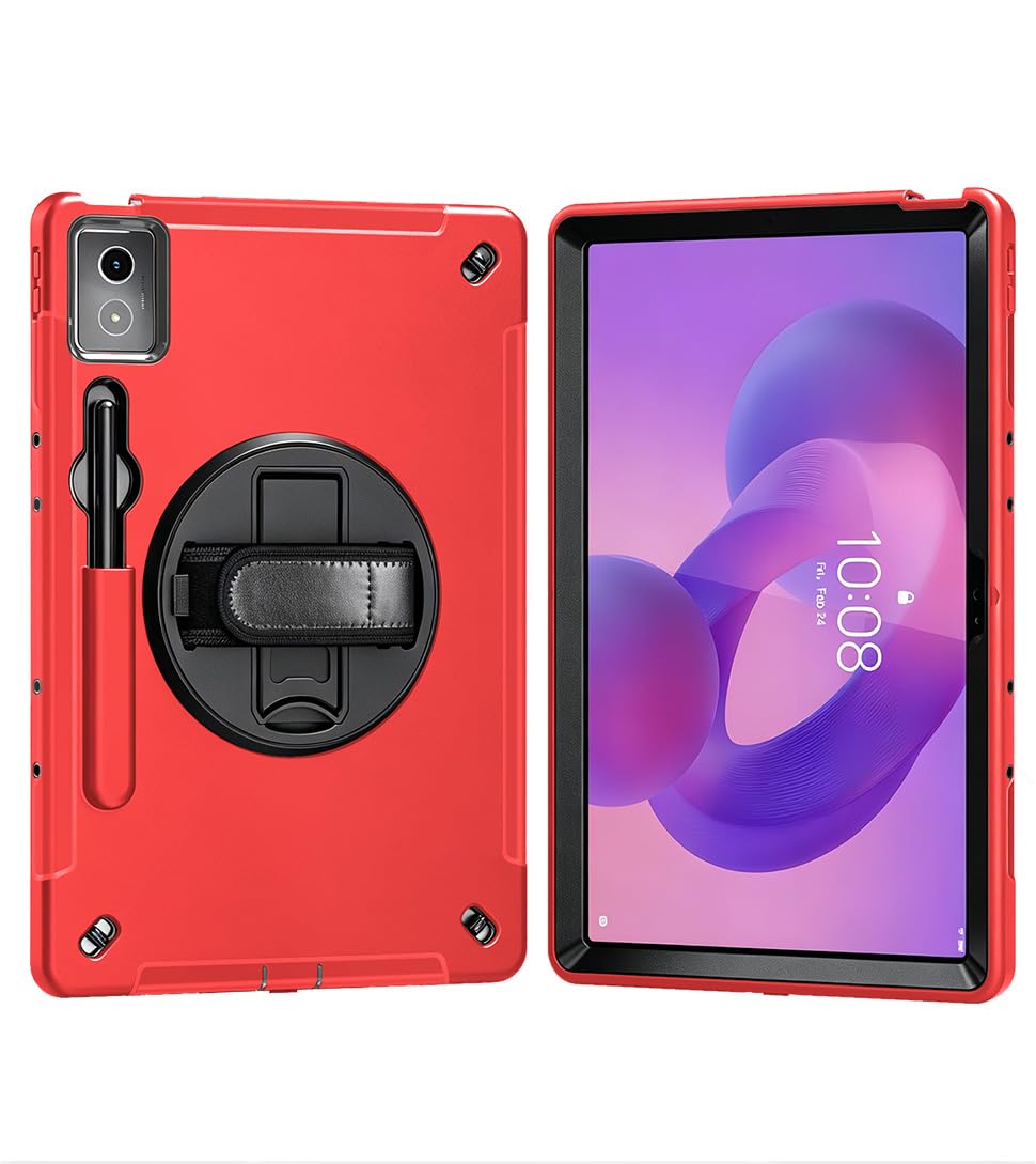 Junfire Protective Case for Lenovo Idea Tab Pro 12.7 inch 2025, Red