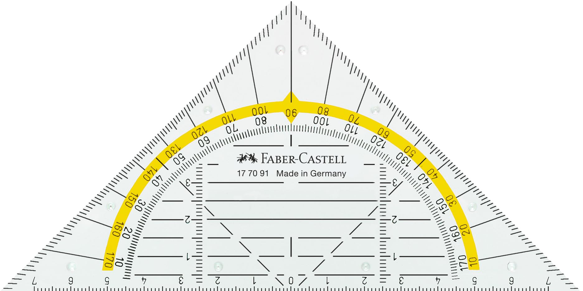 Faber-Castell 177091 triángulo - triángulos (Transparente, 18 cm, 1,8 mm)