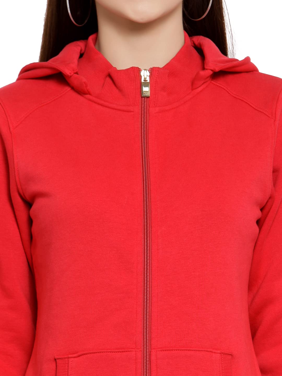 Juelle Women Solid Red Hooded Fleece Sweatshirt Desertcart Senegal