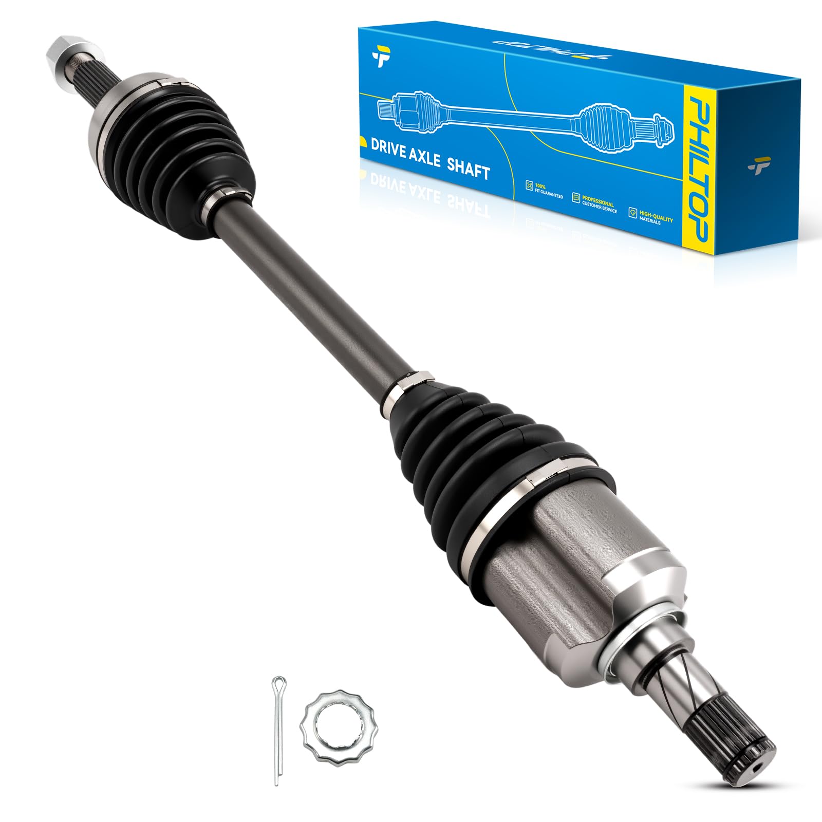 PHILTOP Front Left CV Axle Shaft Assembly for Nissan Juke 2011-2017, 66-6424 CV Axle Shafts