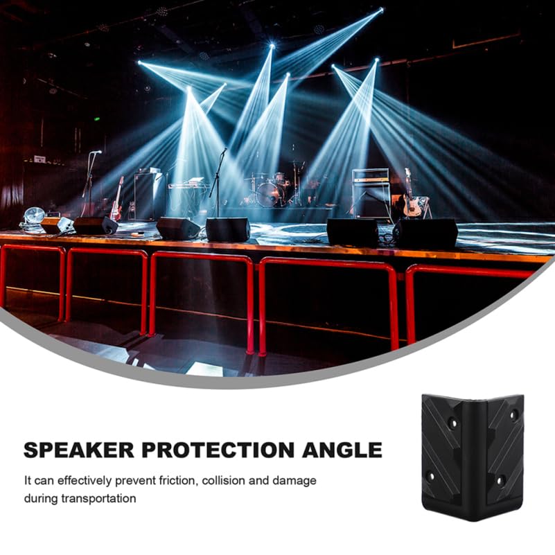 Image of Gadpiparty 12Pcs Anti-Collision Protection Angle Corner Protectors with Screws for Speaker Cabinets Furniture and Stage Equipment 3.03X1.77X1.77 Inch Durable Plastic Guards
