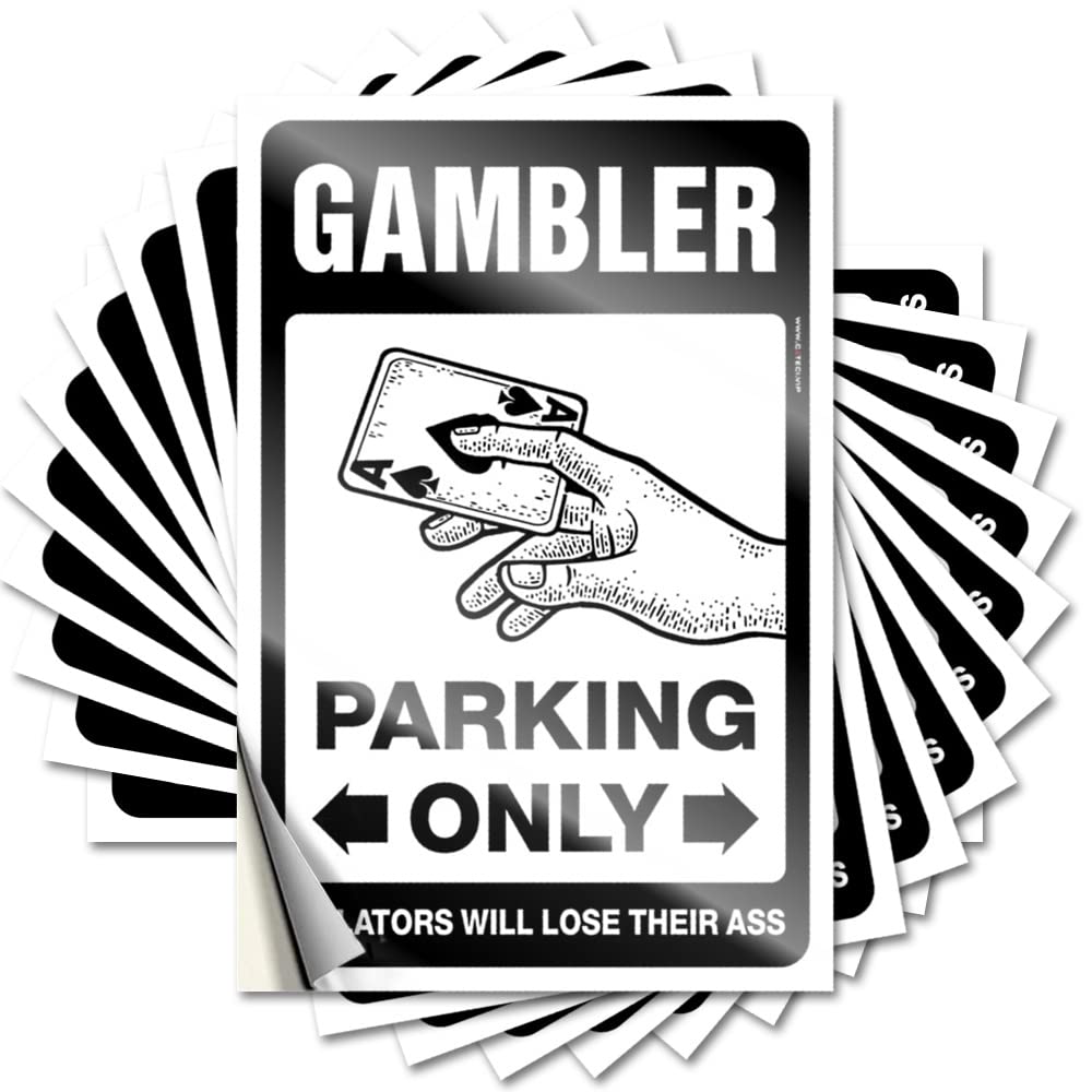 Fzfn Colour Funny Sticker Funny House Decor Vinyl Sticker | Gambler Parking Only Western For Alcohol Use(6X9cm)