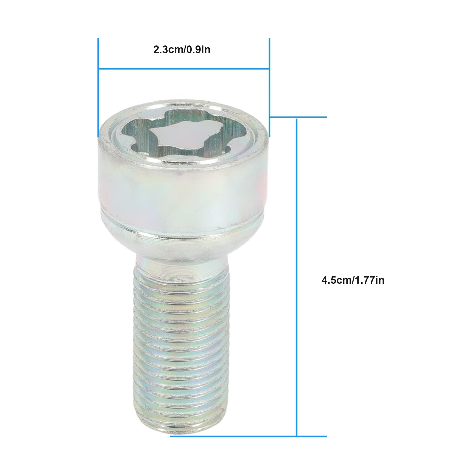 Volkswagen 3CN071597 Wielbouten M14 x 1,5 x 27 antidiefstal wielbeveiliging velgslot *** codering willekeurig