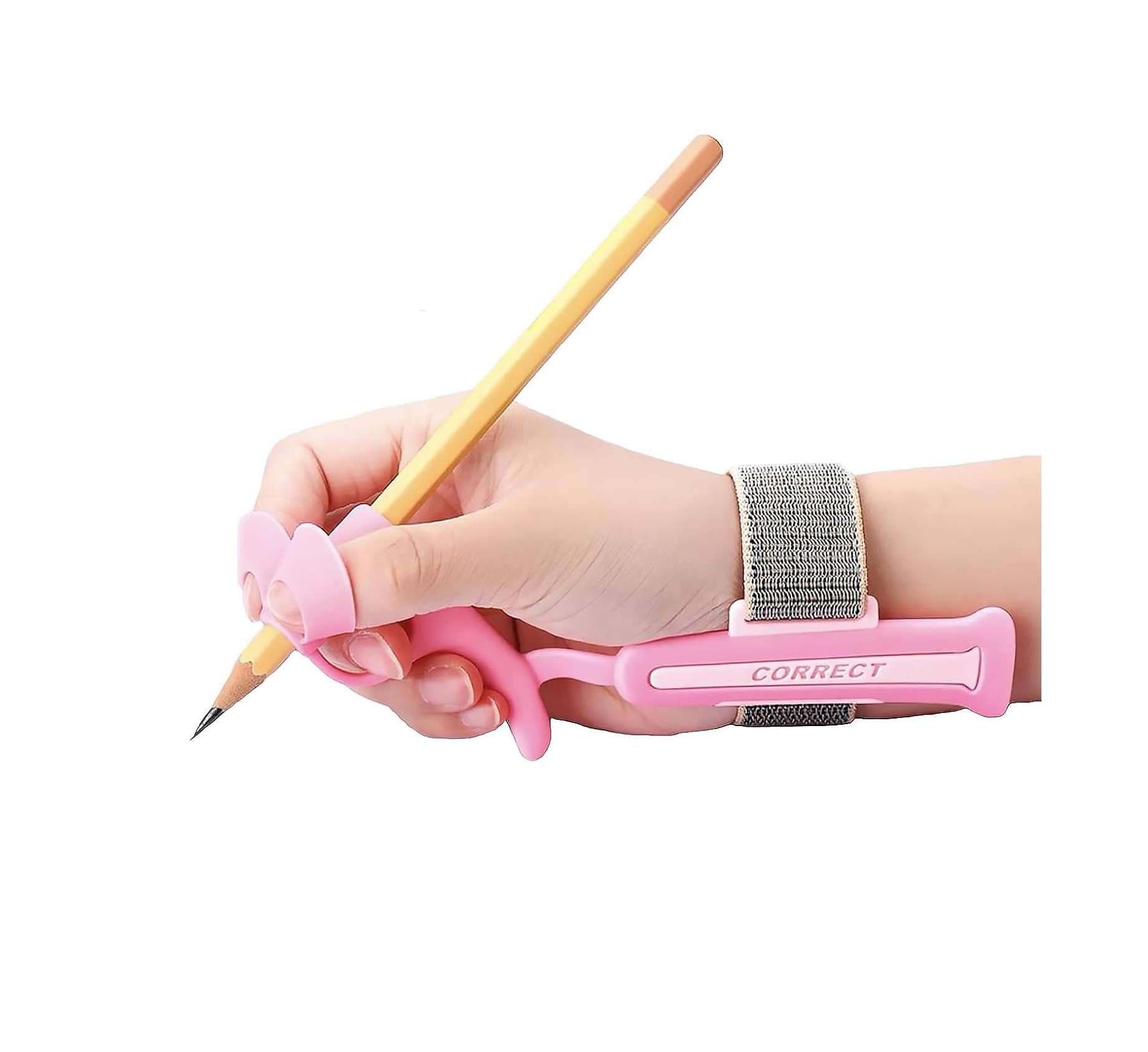 WEKOTEE Pencil Grip, Toddler Pencil Grip for 3-9 Years, Kids Handwriting Aid Tools, Training Pen Holding Posture Correction Tools, 1PCS - Pink
