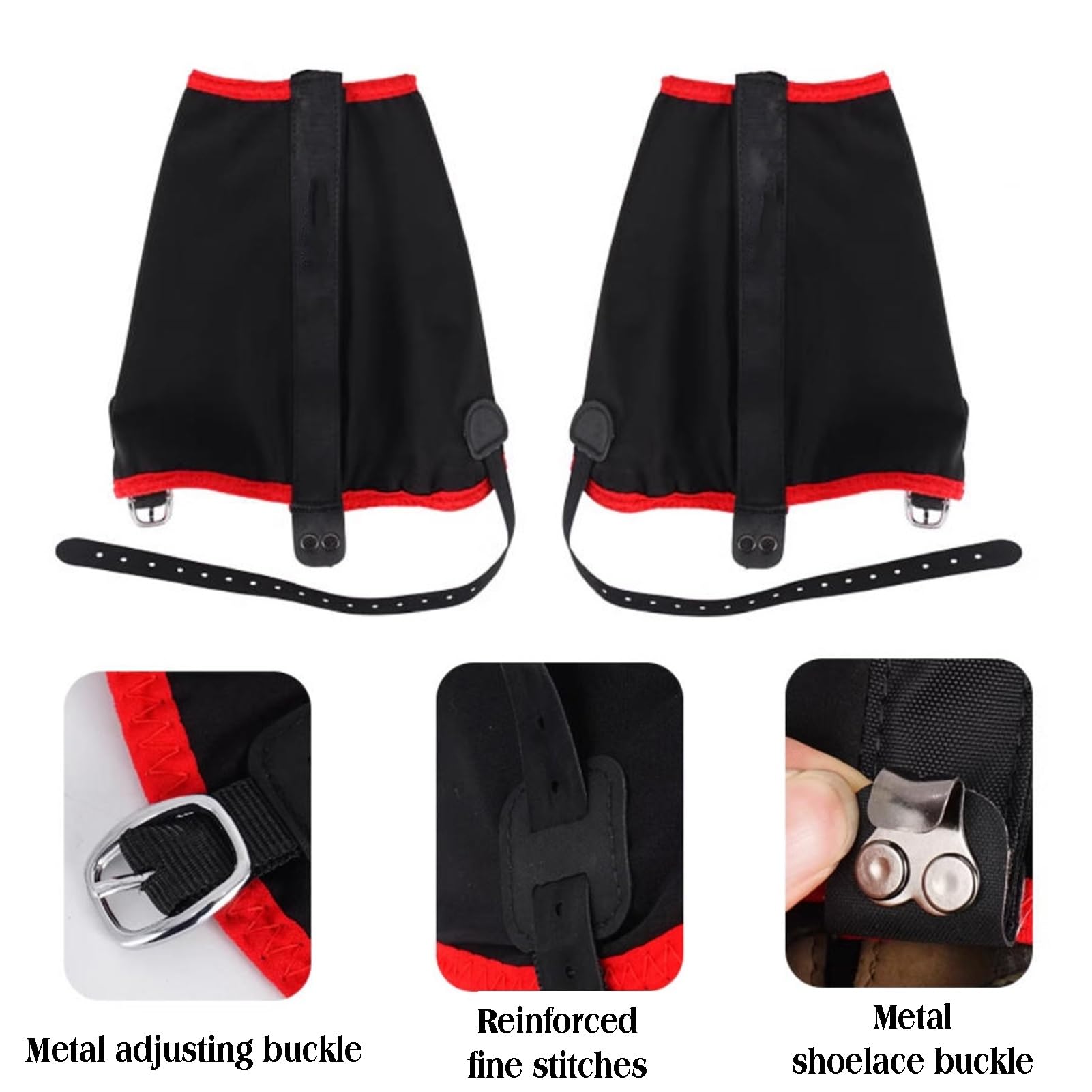Générique Guêtres De Neige for La Randonnée, Chasse, Le Sable Et Boue, L'alpinisme Ou Raquette, avec Sac Rangement, Taille Unique