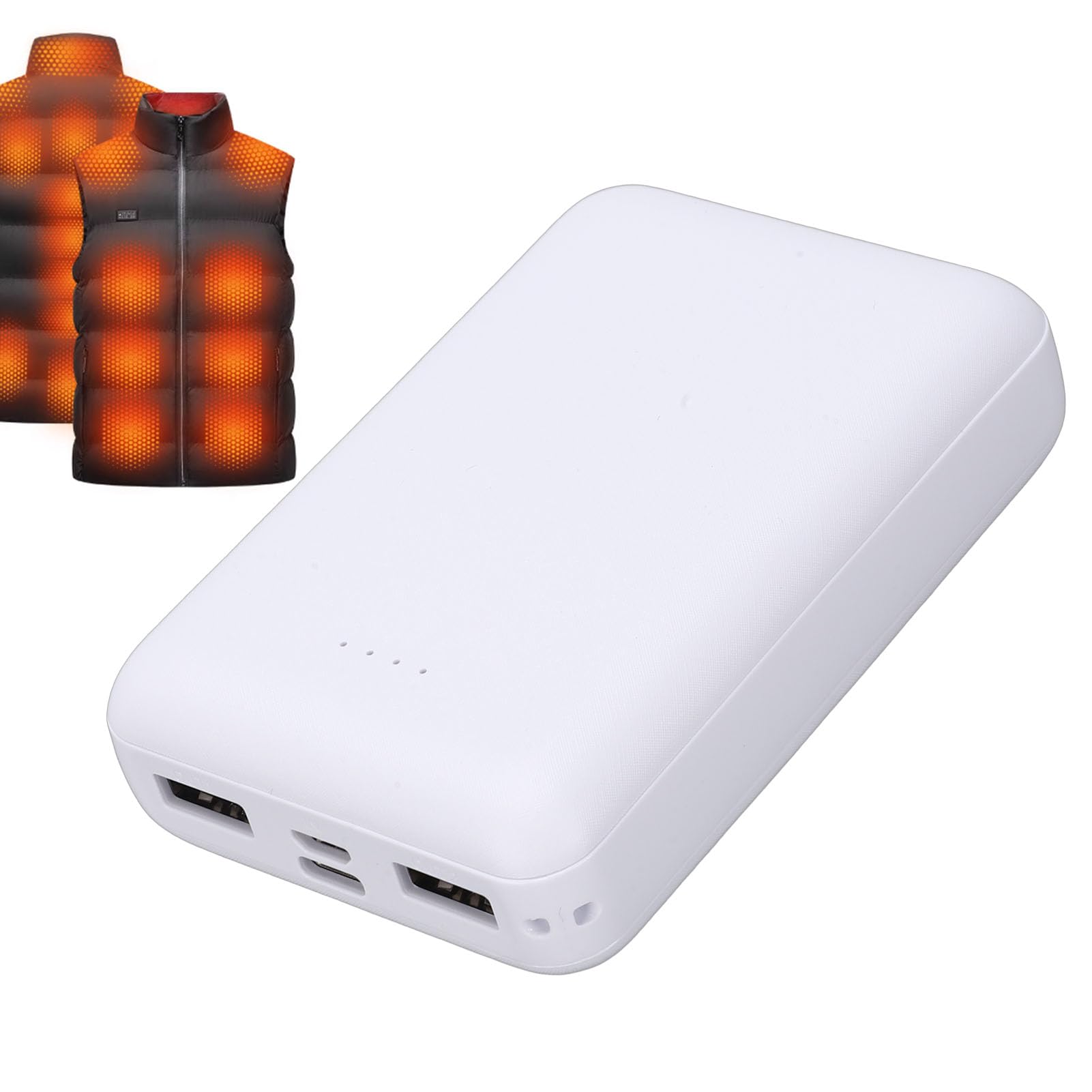 Pack de Batterie Gilet Chauffant 20 000 MAh, Pack Batterie de Gilets de Veste Chauffante, Chargeur Portable, Vestes Chauffantes Rechargeables, Banque d'alimentation Manteau