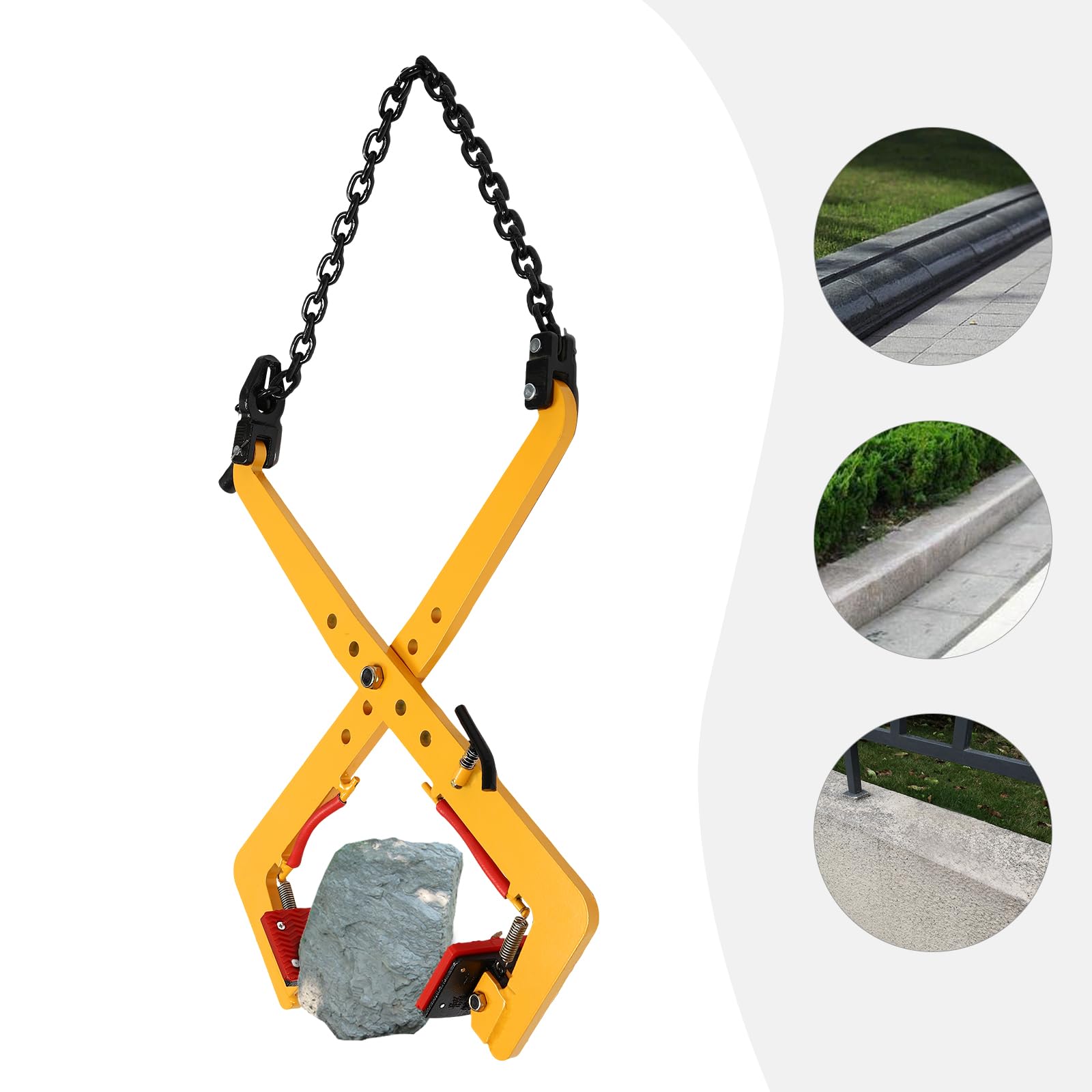500 kg Palettenabzieher-Klemme, Hebeklemme, Klinkergreifer Steinzange, Steinklemme, Kettenklemme, Zum Anheben und Transportieren, für Holz, Bretter, Holzpaletten, Felsen