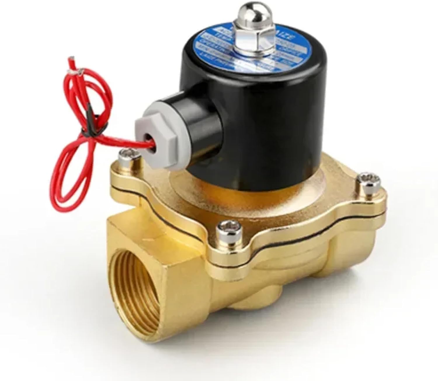 Professional Electric Solenoid Valve, Brass Construction, 1/4-1 Inch Multi-Size, Normally Closed Design for Water Oil Air, 12V 24V 220V Compatible (DN8 DC24V)
