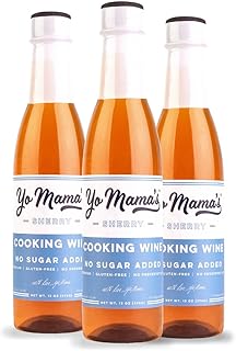 Yo Mama's Foods Premium Sherry Cooking Wine | Pack of (3) | No Sugar Added, Gluten Free, No preservatives, Use for Cooking, Marinades, & Dressings
