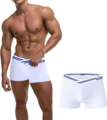 Meshal Mens Modal Boxer Briefs Ultra Soft Wide Elastic Waistband Breathable Anti-Static Man Underwear Comfort Athletic Fit