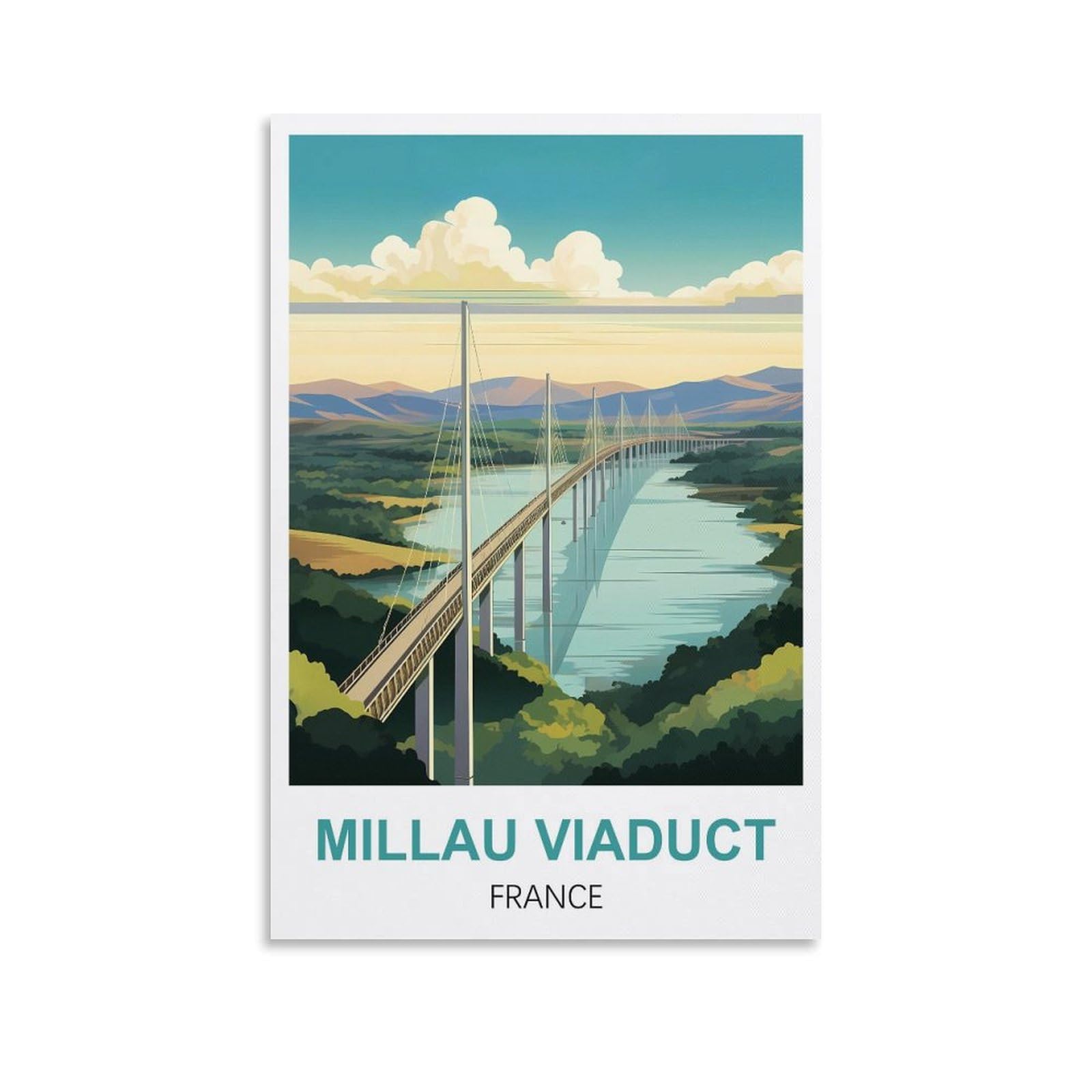 Jigsaw Puzzles for Adults 1000，Millau Viaduct France,Puzzles for Adults, Challenging Puzzles, Puzzle Game for The Whole for Women, Gifts for Men, 38x26CM