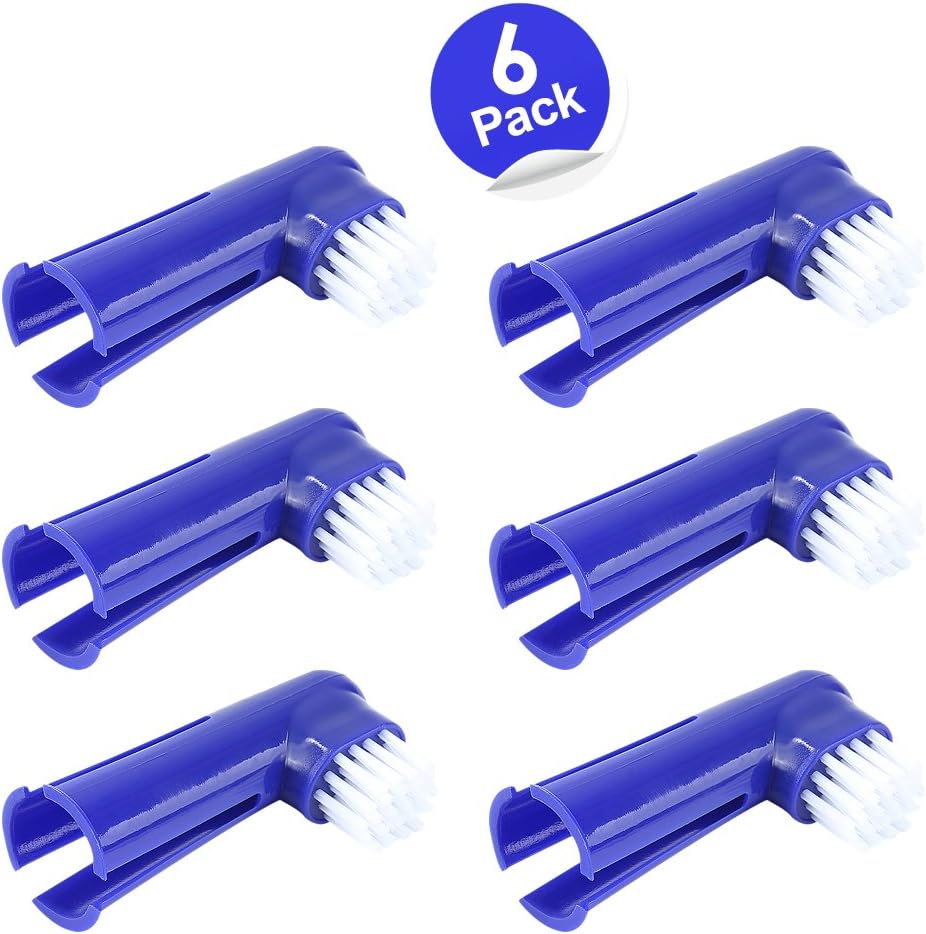 HonFei Pet Dog & Cat Finger Toothbrush, Soft Bristle Pet Toothbrushes Set of 6 Dental Hygiene Toothbrush for Dog/Cat Teeth Care