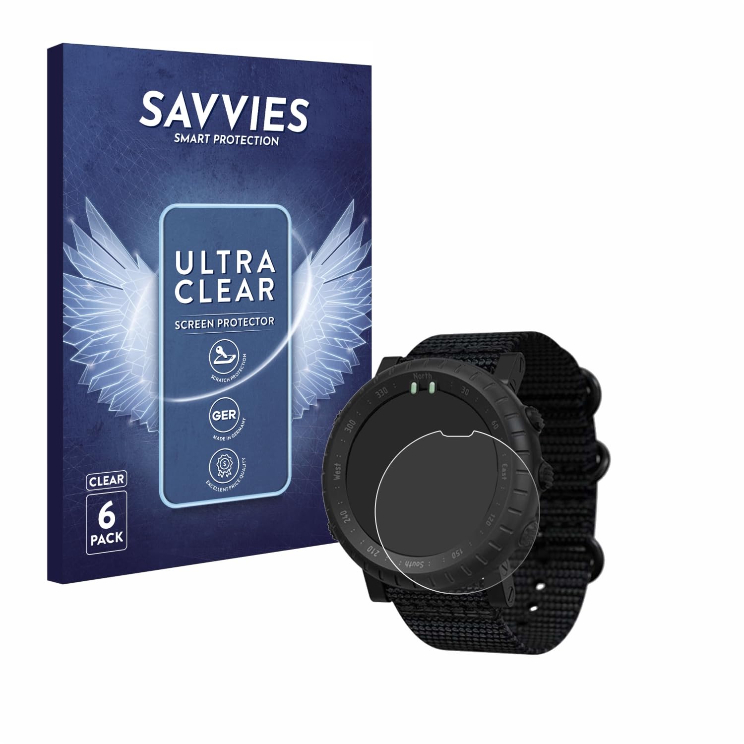 Savvies 6 Pack Screen Protector compatible with Suunto Core Alpha Protection Film Clear