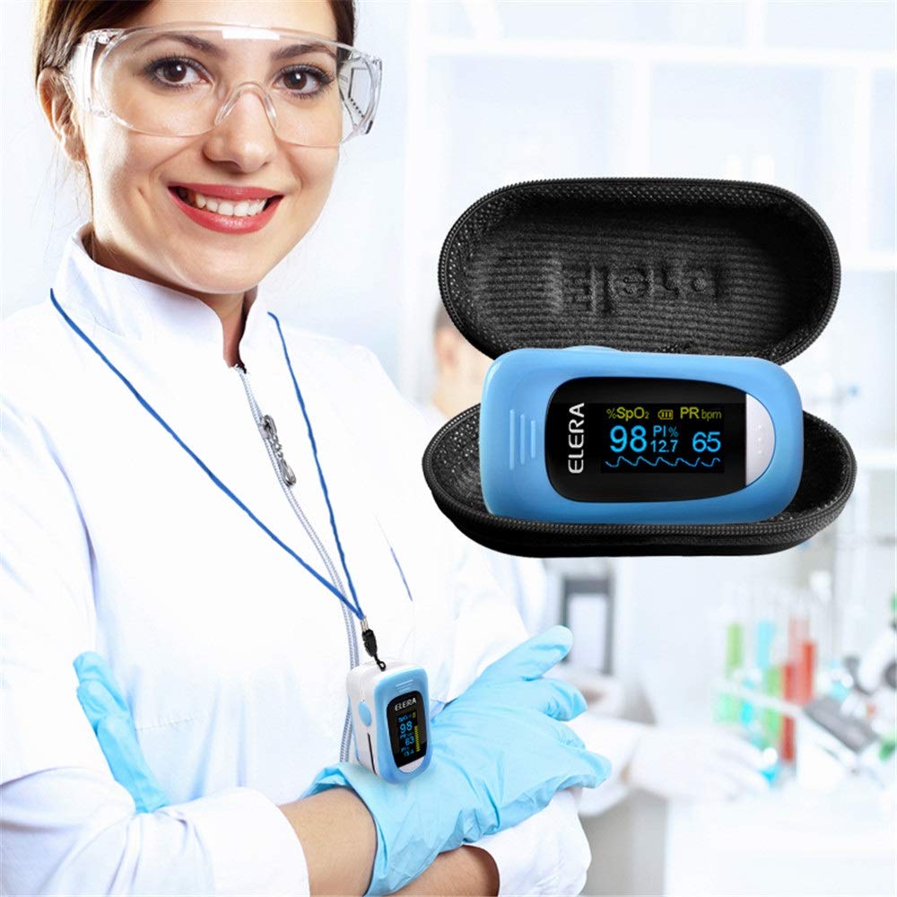 Última Dedo oxímetro de Pulso, oxímetro, oxímetro de Dedo, 8 Horas de sueño, Monitor de oxímetro de Pulso (Color : A)