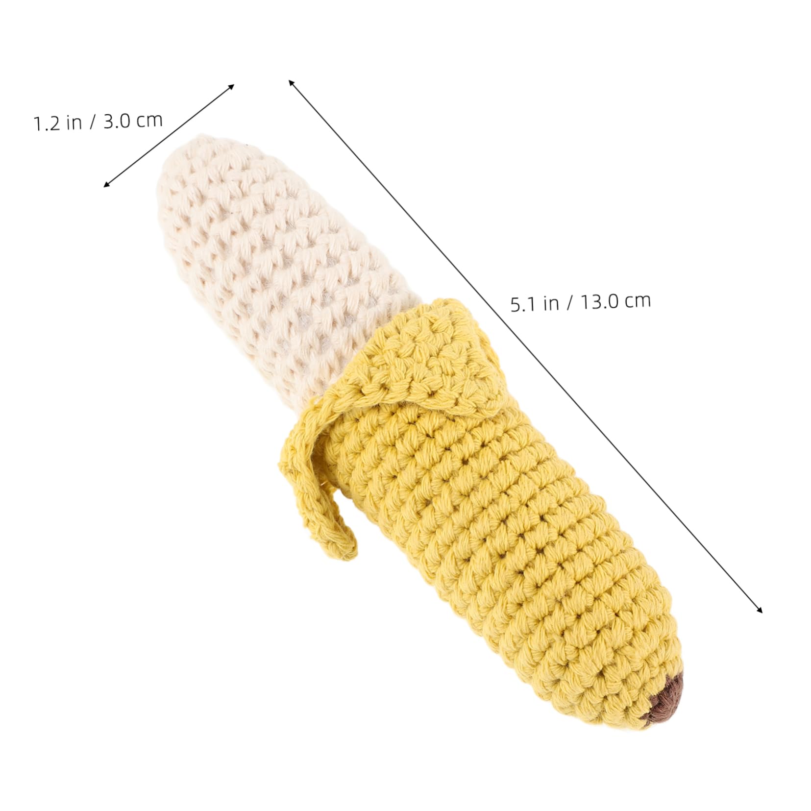 SUPVOX Crochet Banana Shaped Rattle Soft Teething Hand Bell for Cute Hand Rattle Shaker for Crochet Rattle for Playtime