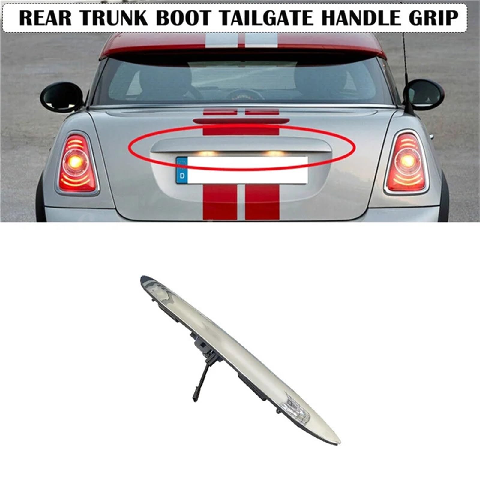 klamka zewnętrzna 51137074020 Uchwyt tylnej klapy bagażnika turystycznego, pasuje do BMW, pasuje do Mini 5 R50 R52 R53 2000-2008 51137167530