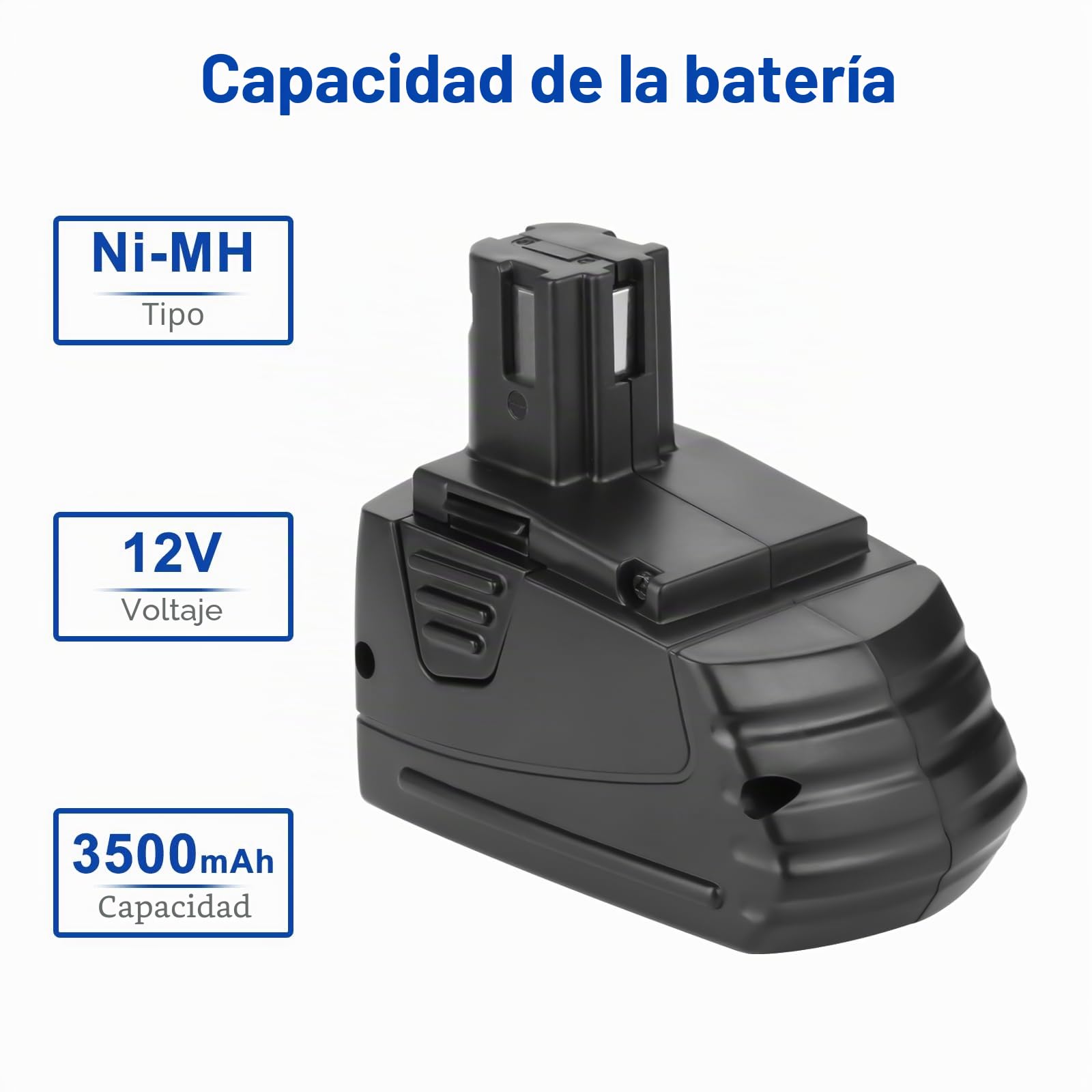 Shentec Batería Ni-MH de 12V 3500mAh, Compatible con Hilti SB12,SF120-A,SF121-A,SID 121-A,SFL 12/15 Flashlight de Repuesto para Hilti SFB121,SFB126,SFB126A