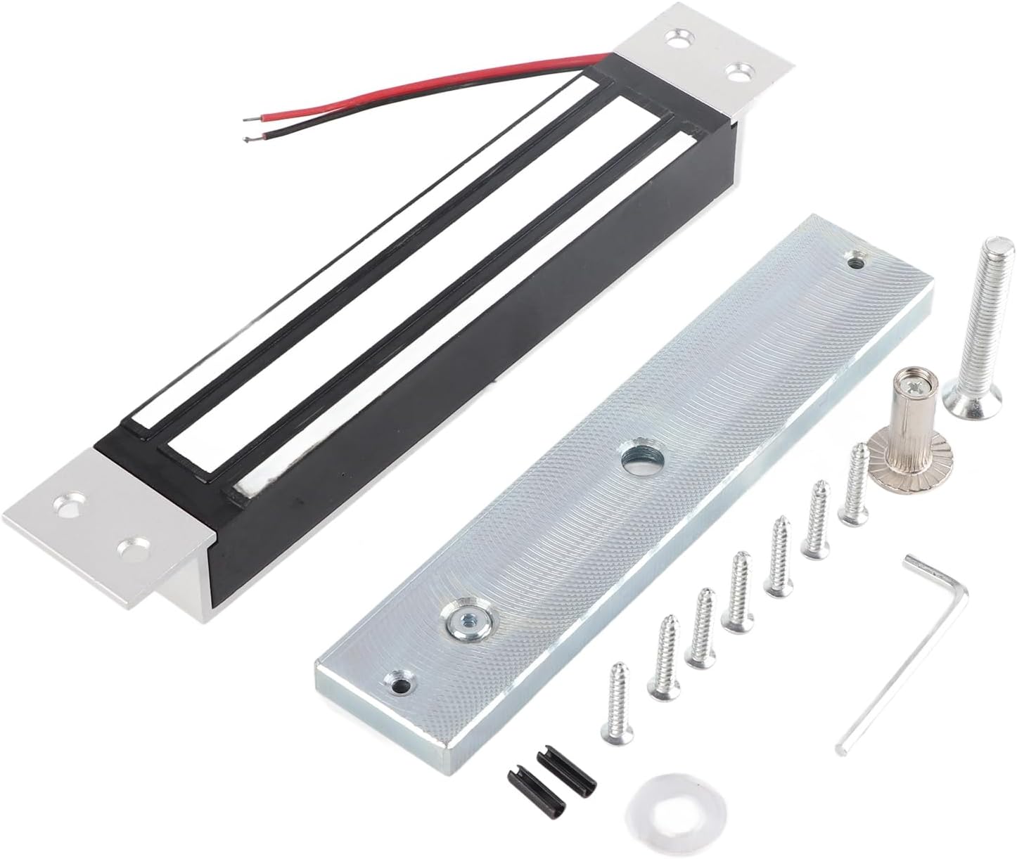 600Lbs Holding Force Electromagnetic Lock Magnetic Door Lock Electric Secure NC Mode Unlocked When Power Off with High Strength Alloy Housing for Wooden