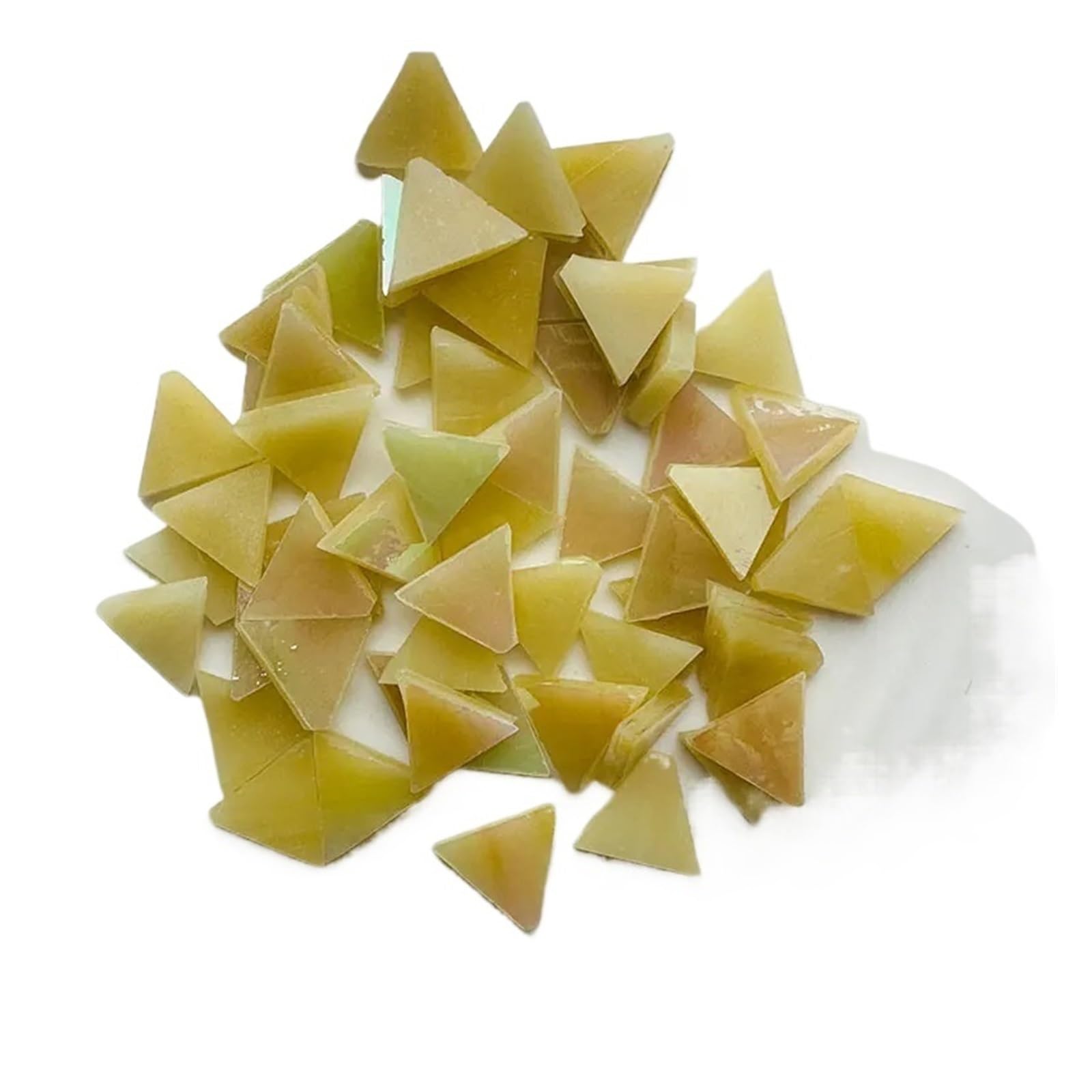 Btryldcfa Green Mosaic Tiles 50G Triangle Translucent Mica Mosaic Tiles Colorful Glass Tile Diy Making For Craft Arts(Green)