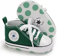 KKIIDDSS Unisex Baby Girls Boys Canvas High-top Shoes, Newborn Infant Anti-Slip Soft Sole Frist Walking Breathable Sneakers