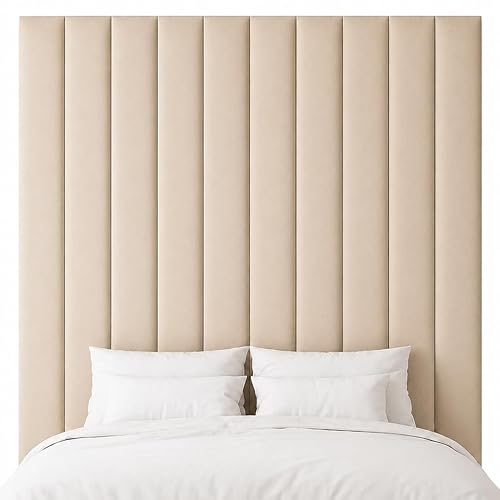 Upholstered Wall Mounted Headboard, Padded Wall Panels Vertical (Specialty Size)