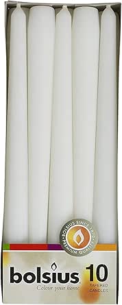 Bolsius Tapered Dinner Candles (Pack Of 100), White, Length - View #4