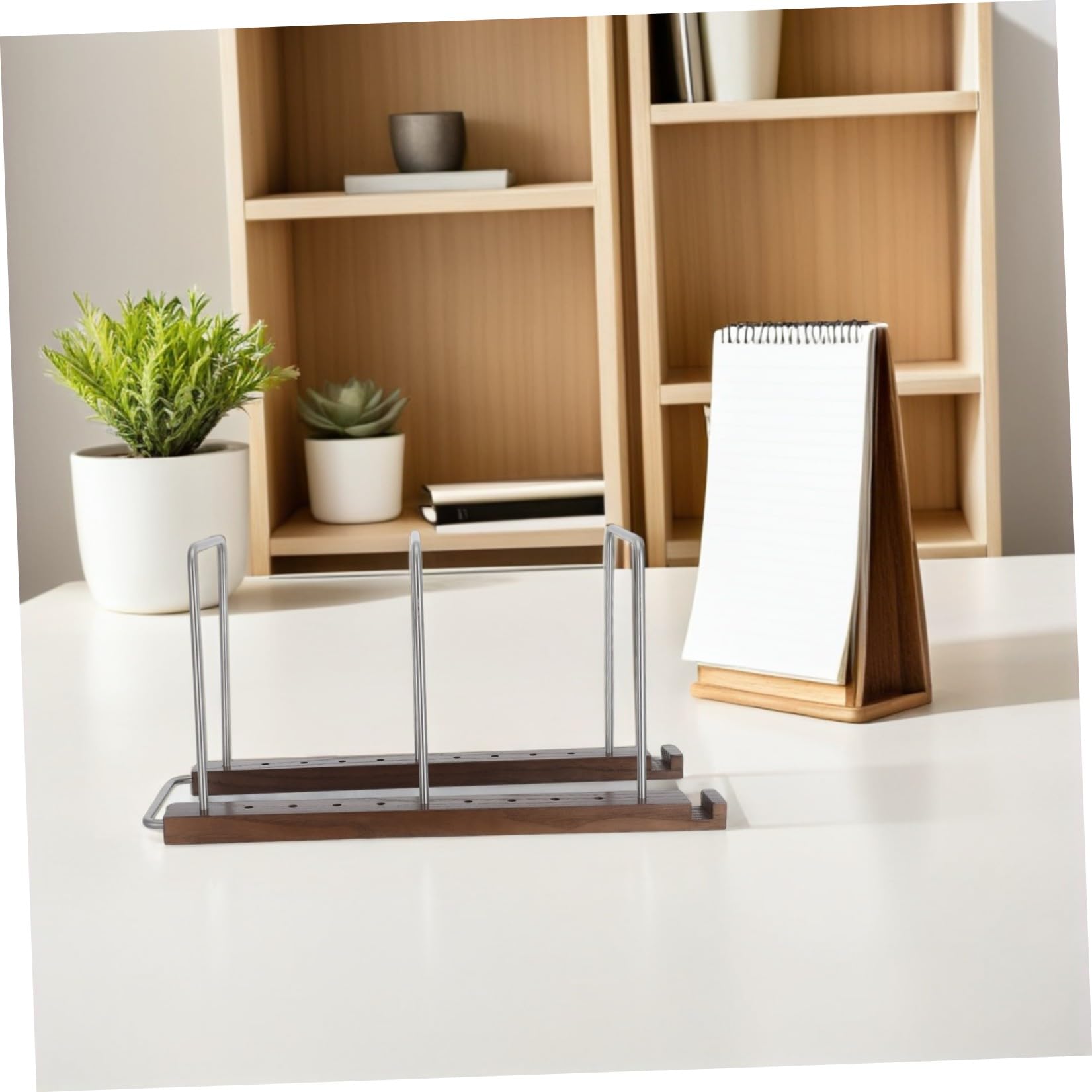 Happyyami Supporto Vintage in Legno per Dischi e CD da Tavolo, Compatto