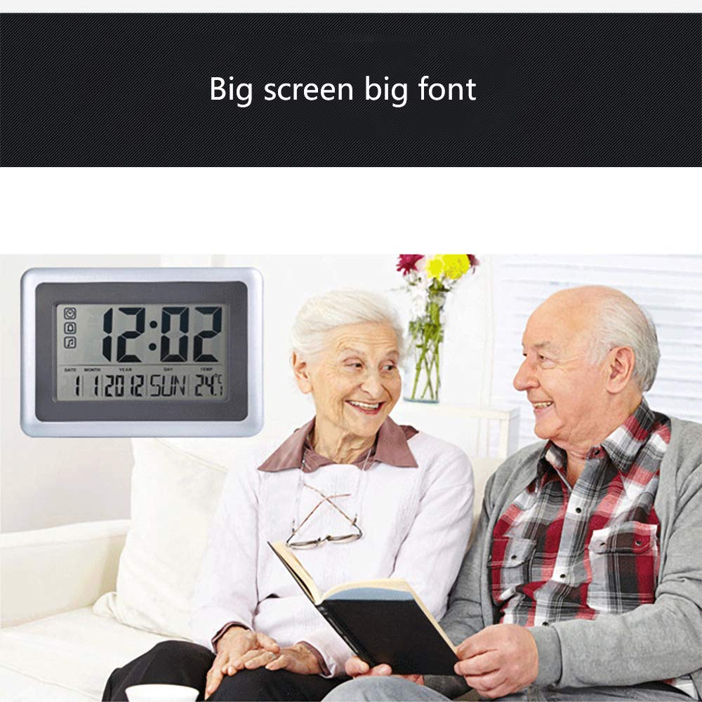 Amazon.co.jp: デジタルカレンダー 目覚まし時計 大画面表示 AM/PM機能