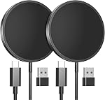 2 Pack Magnetic Wireless Charger, 15W Charger for iPhone 17/16/15/14/13/12 Pro Max Plus Mini and Airpods 3/2/ Pro 2