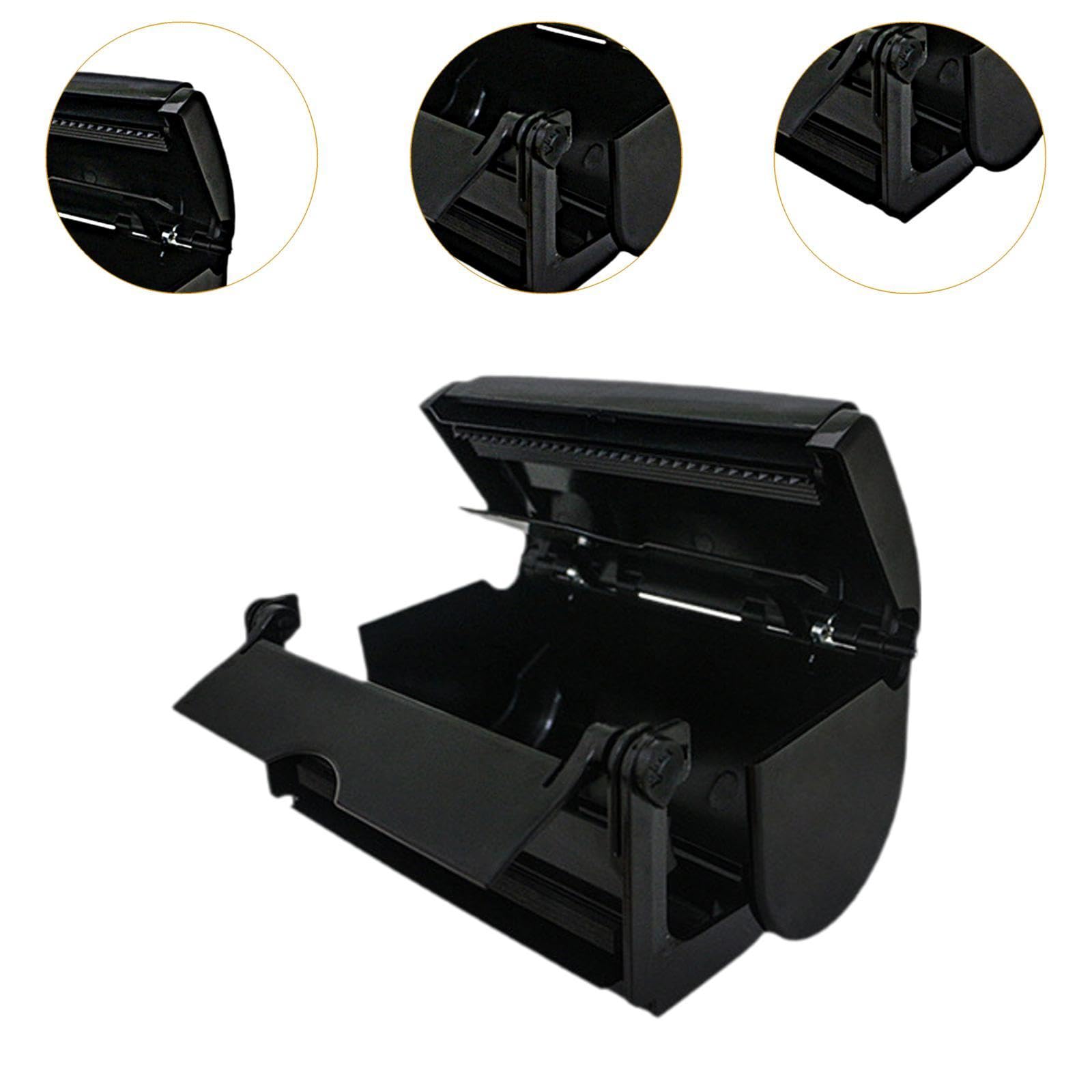 Taglierina per distributore di lamina per capelli multifunzionale per un foglio di alluminio gloss ad alta gloss 17x10x10cm, Nero