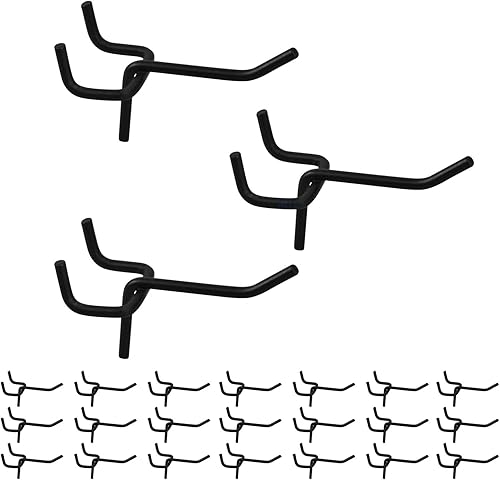 Ikee Design 24 Pcs Small Metal Panel Hook Hanger for Hanging Tower, Clothes, Sca