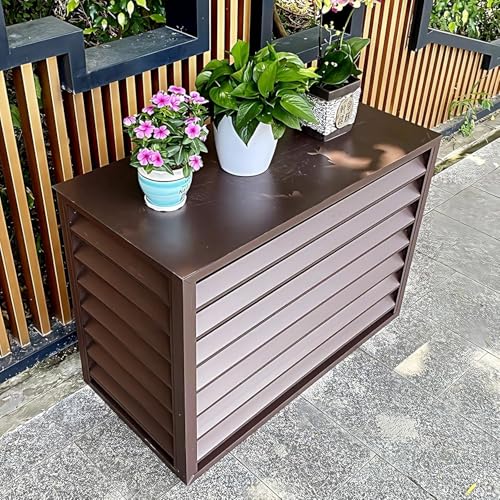 Housse pour climatiseur aluminium marron contre intempéries et pollution - 2