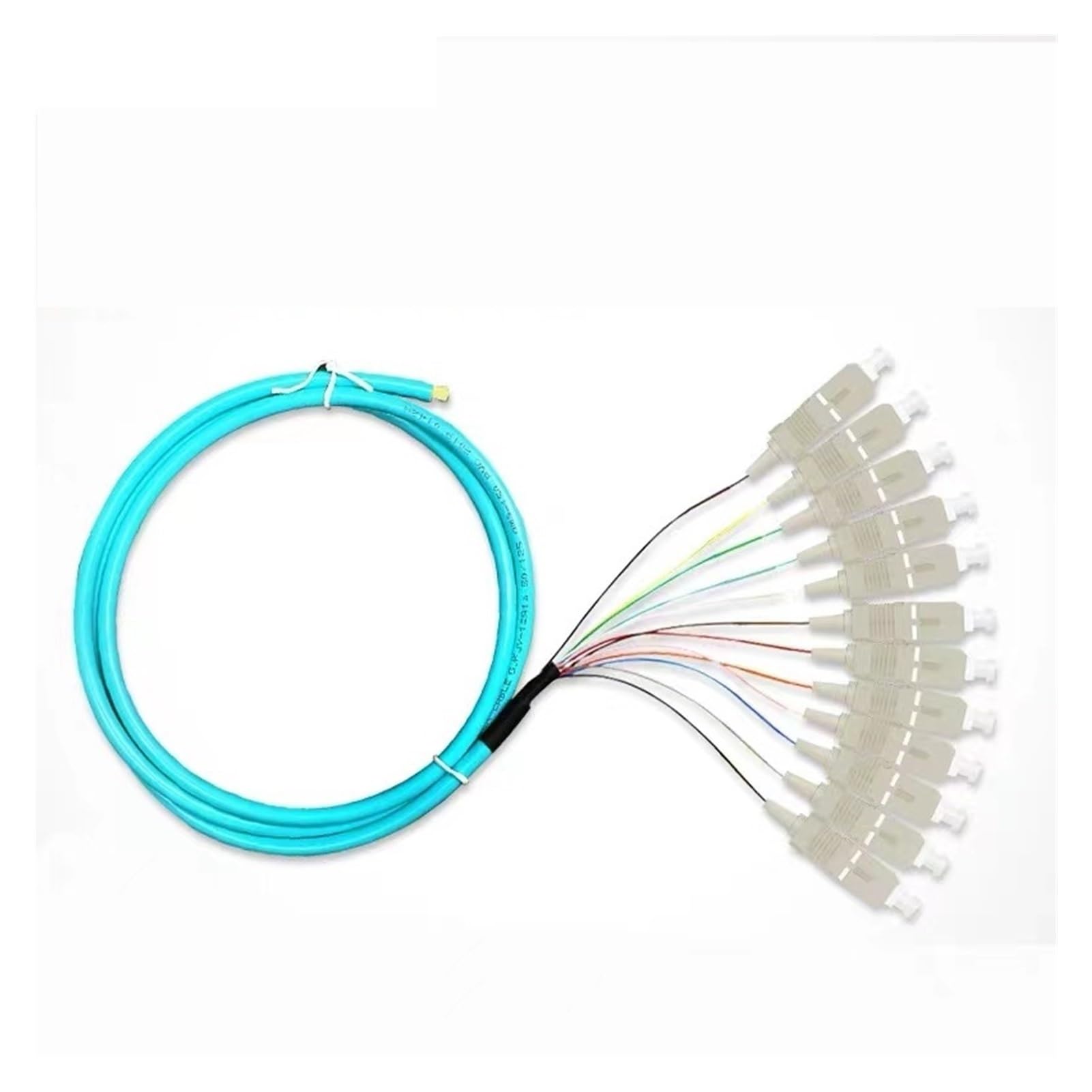 Tresses de Fibre Optique 12 Couleurs SC OM3/OM4 10 Gigabit multimode FC LC St Tresse(St OM4)