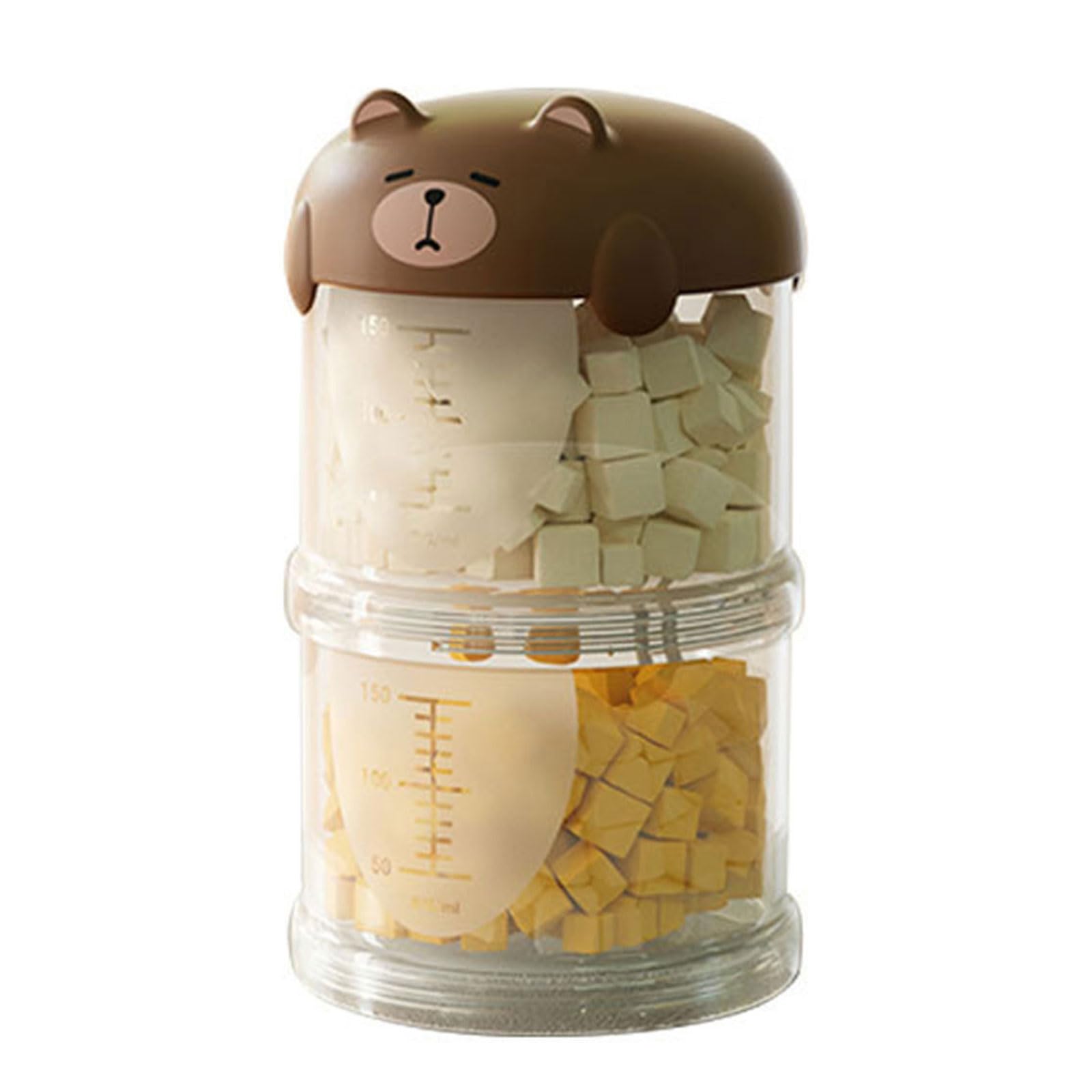 Qusinfc Visible Pet Treats Organizers Box with Tiered Design Leakproof Lid for Dry Food and Accessory Dog Cats Feeding Essential Pet Food Storage Container