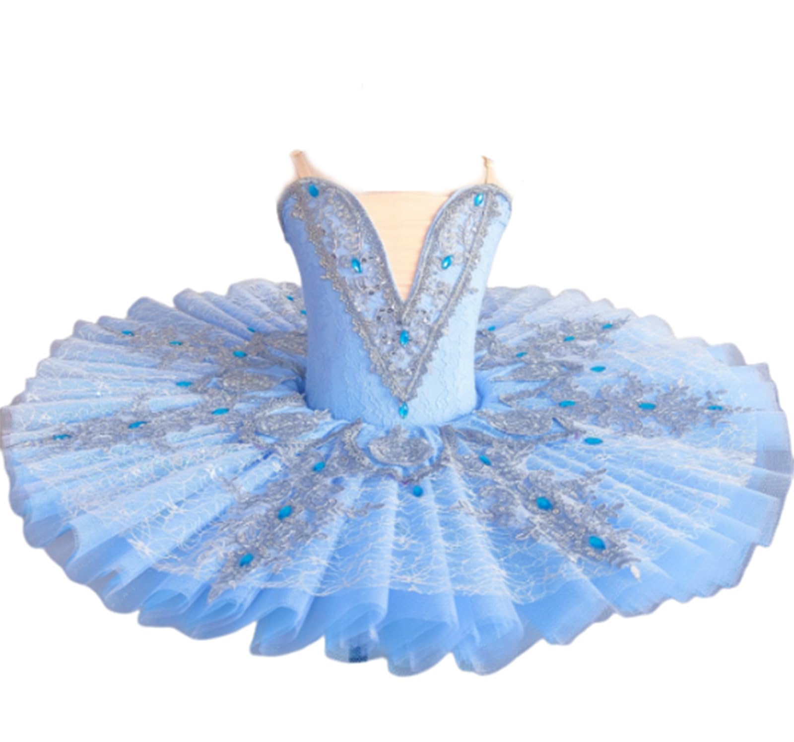 tutù da Balletto per Bambine Costume da Principessa Ballerina Elegante Abito da Balletto con tutù Body da Ballo con Gonna Abito da Allenamento E Spettacolo(120Cm)