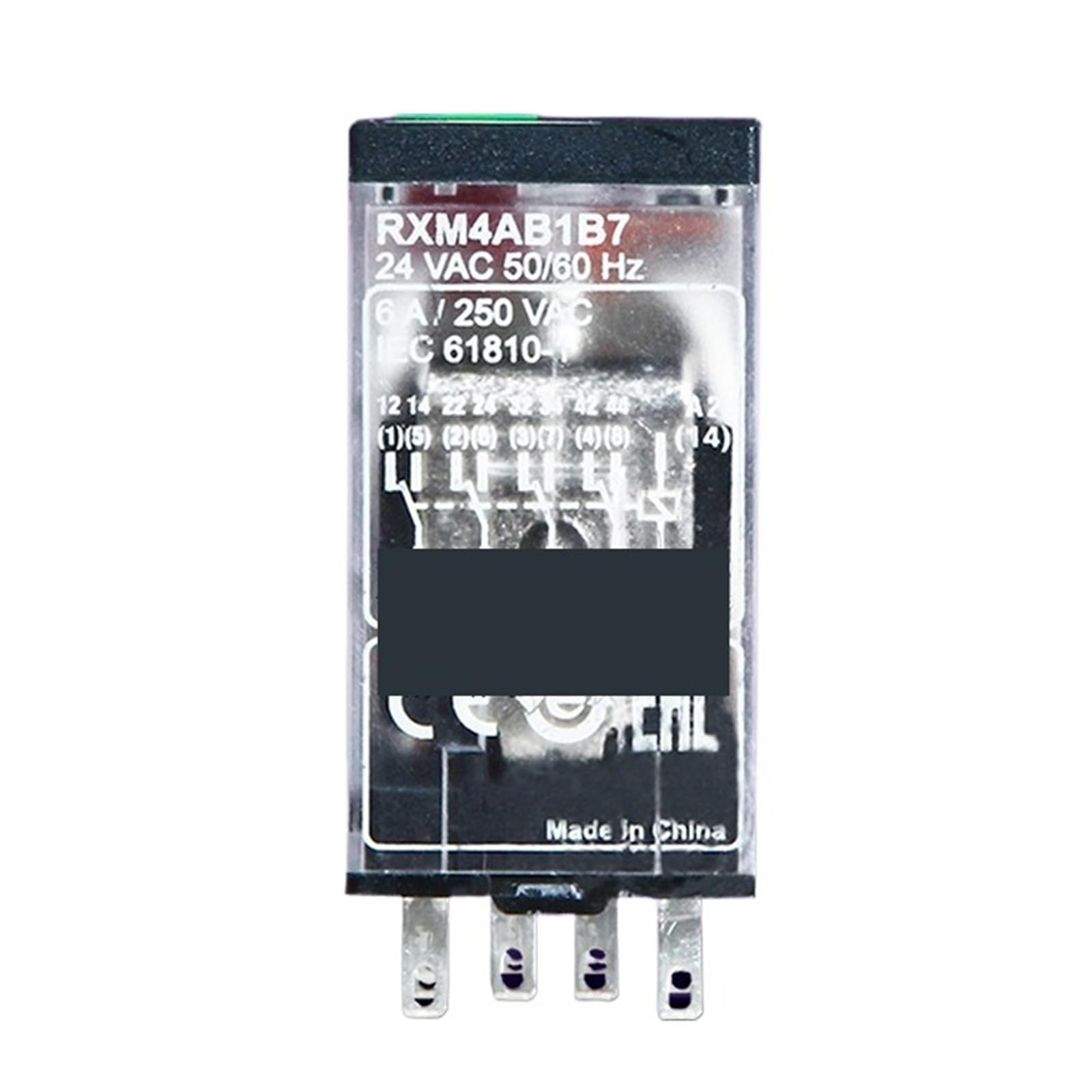 Relais de commande RXM4AB1B7 miniature enfichable 4 contacts inverseurs 6A - 3