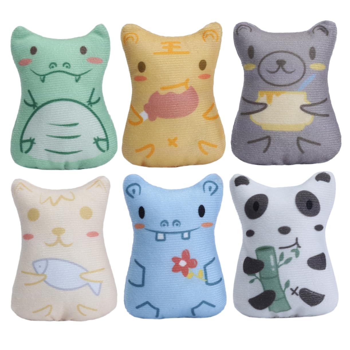 DOITOOL 18piezas Juguete De Masticar para Gatos Catnip Peluche Interactivo para Mascotas para Estimulación y Entretenimiento Interior
