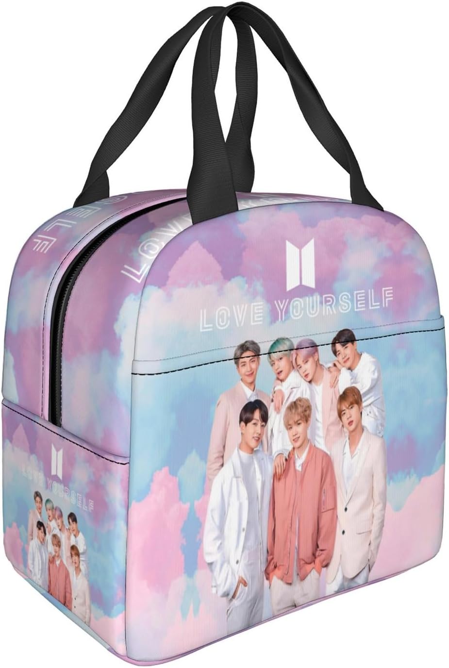 Mxiwngp BTS Lunch Bag Portable Lunch Box Reusable Insulated