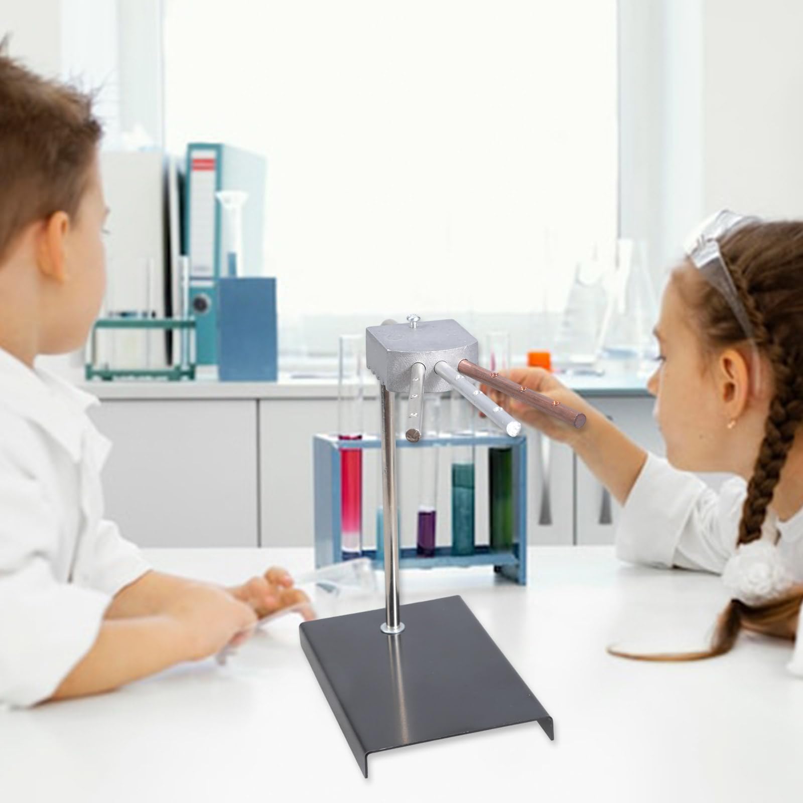 Dimostratore di trasferimento di calore in alluminio per laboratori di fisica e impostazioni industriali Strumento didattico di fisica a conduzione termica per apparecchiature di laboratorio