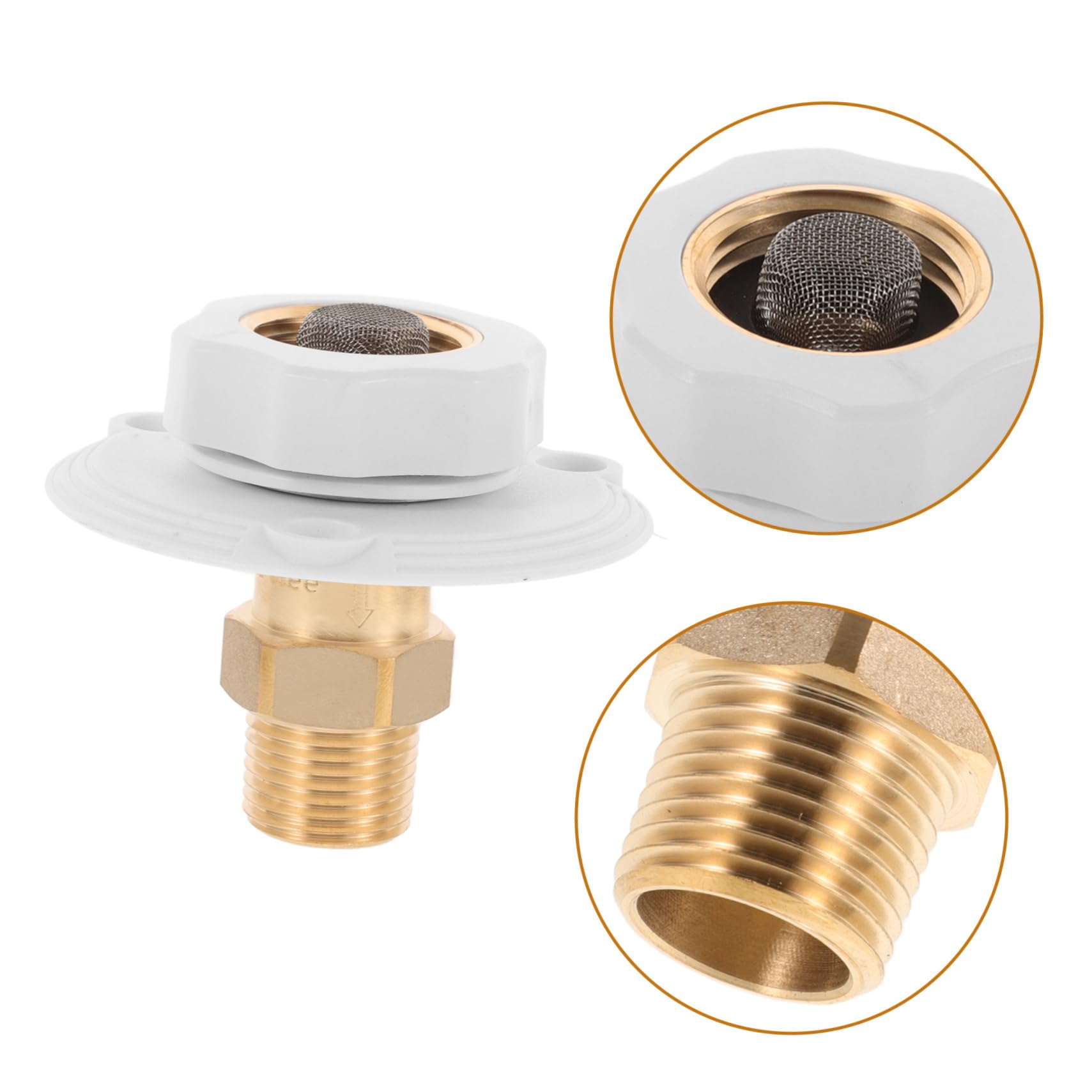 Vaguelly Entrée de Remplissage D'eau en Laiton avec Vanne Anti-retour pour Camping-car, Installation Facile et Longue Durée, Accessoires pour Réservoirs D'eau de Vr