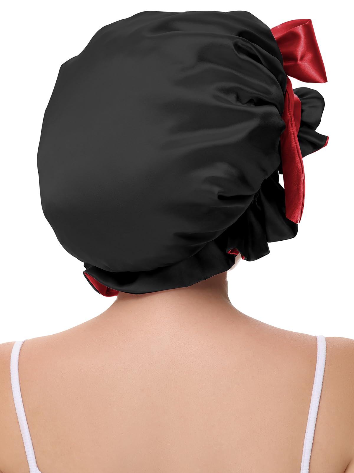Satin-Seidenhaube für schlafende Frauen, 2024, Bindeband, verstellbare Träger, Haarkappe für lockiges Haar