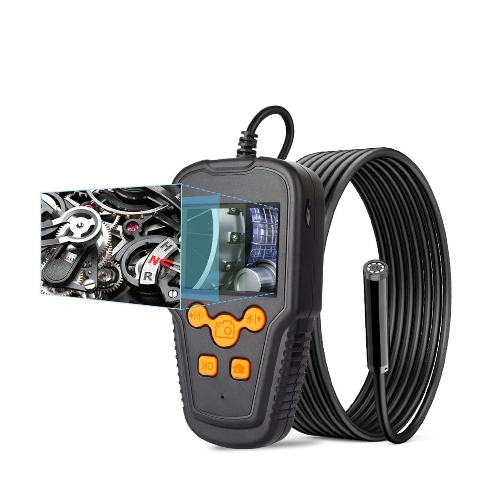 YNIYUJKL Camera, 3.9Mm Endoscope Digital Inspection With 2.4'' Ips 1080P Hd. Snake For Hvac Car Engine,For Wall Automotive Engine,3.9mm Single Lens-2m