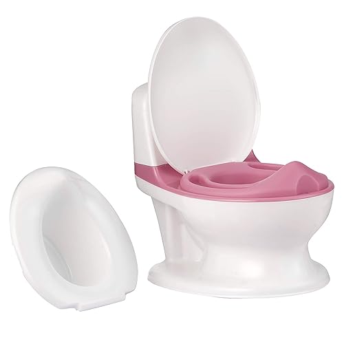 Baby Joy - Baño de entrenamiento realista para orinal asiento para niños pequeños y niños con sonidos de descarga y compartimento integrado para