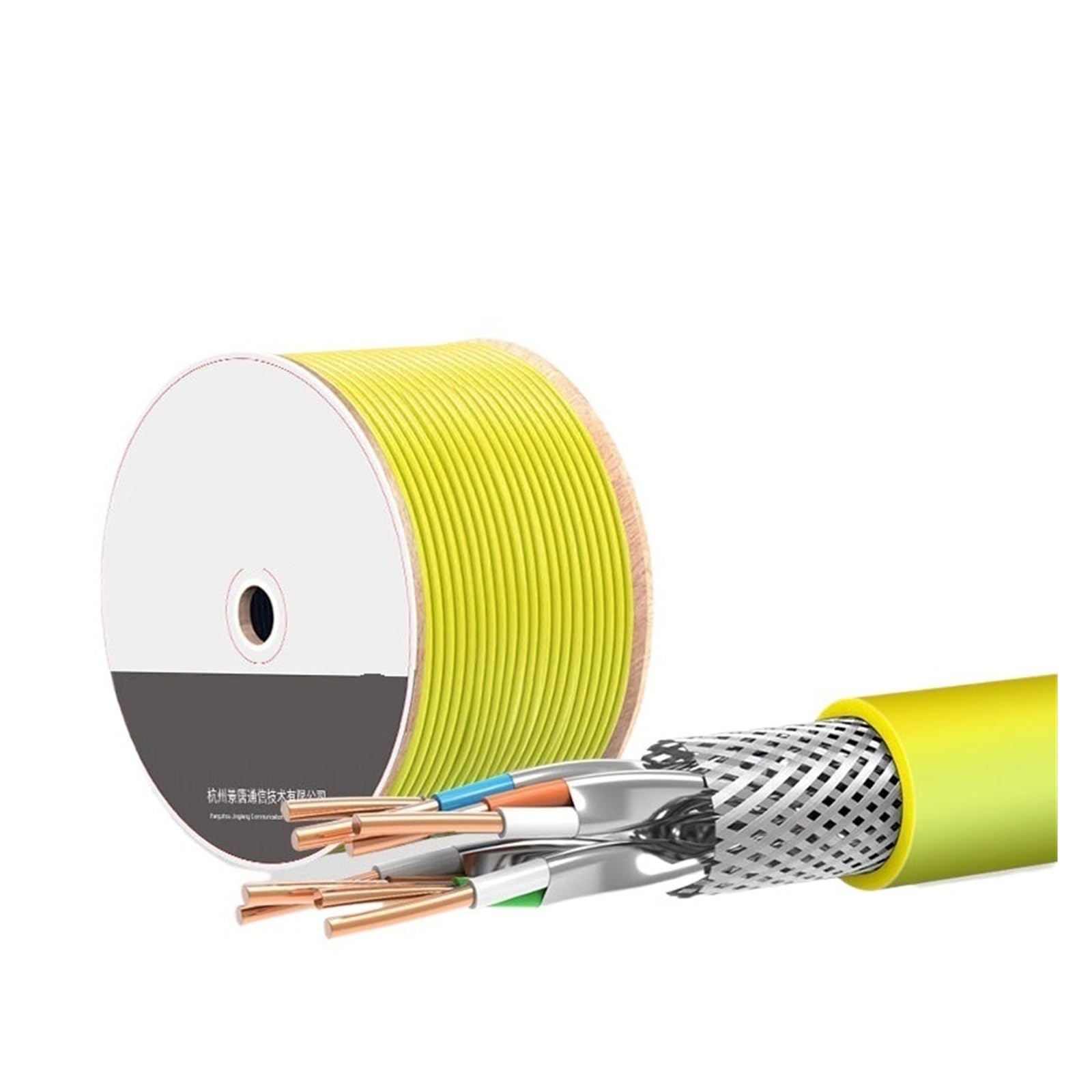 Câble réseau CAT6A S/FTP 23AWG 4PR LSZH 10Gbps 500MHz, Double Blindage en cuivre sans oxygène LSZH Prend en Charge Le câble Ethernet FTTH (Color : CAT6A Network Cable, Size : 305m)