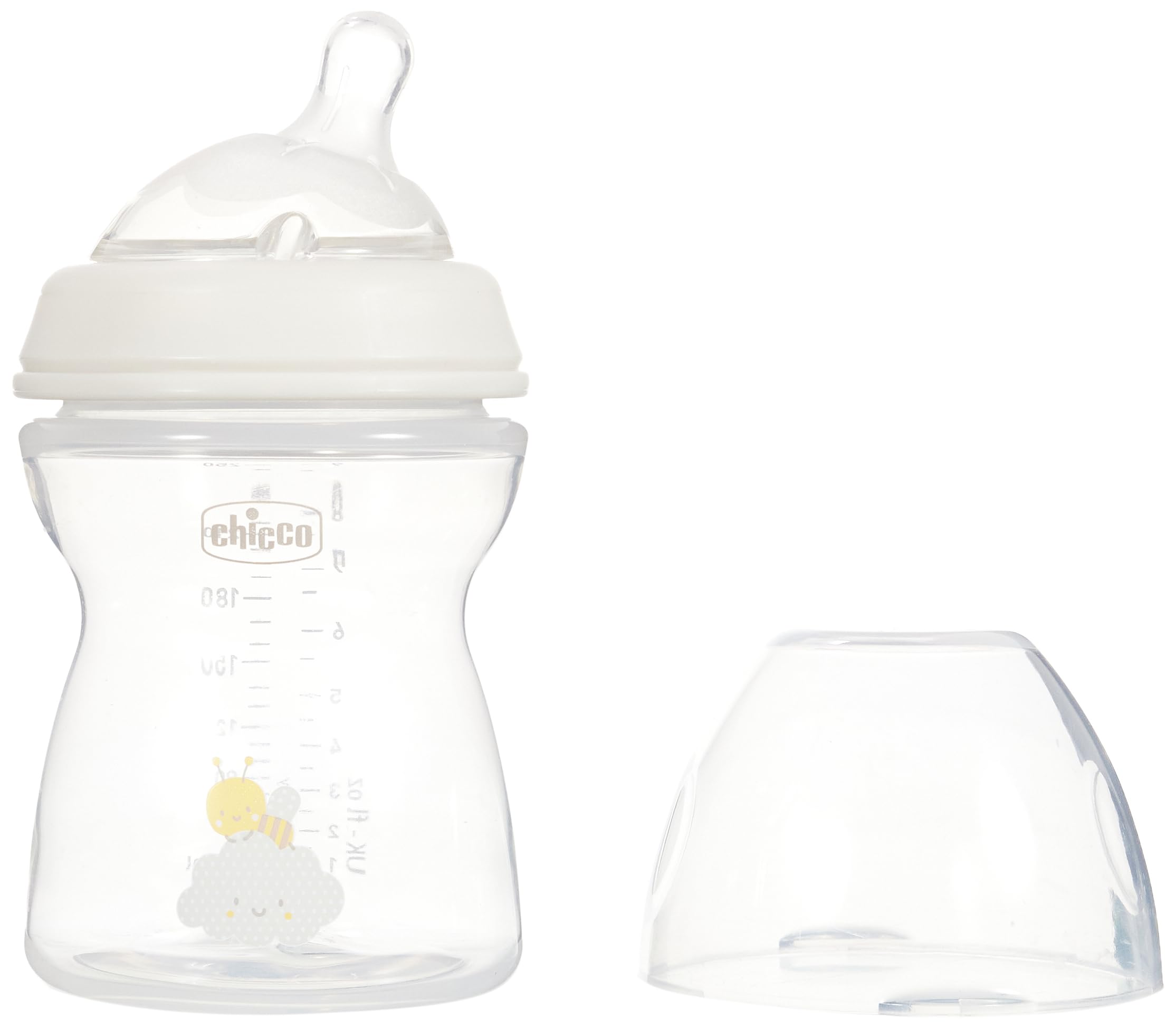 Chicco Set 4 Biberon Natural Feeling Con Tettarella Silicone - Anticolica, Scovolino E Gommotto 0+ Mesi - Foto 5