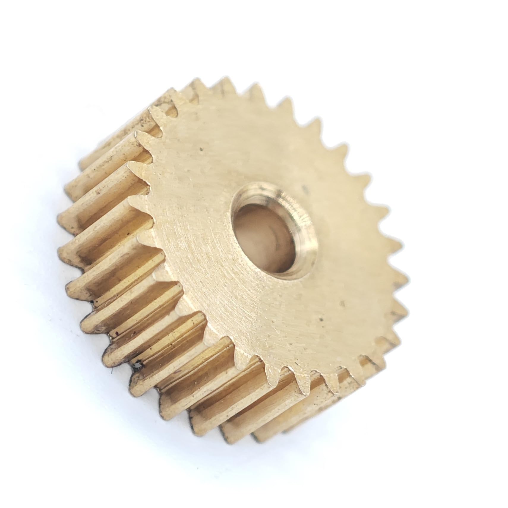 GTPBAO Pignon cylindrique en cuivre 0,6M 130T, module 0,6, diamètre 79,2 mm, épaisseur 5 mm, roue dentée droite plate arbre matériel(20mm bore)