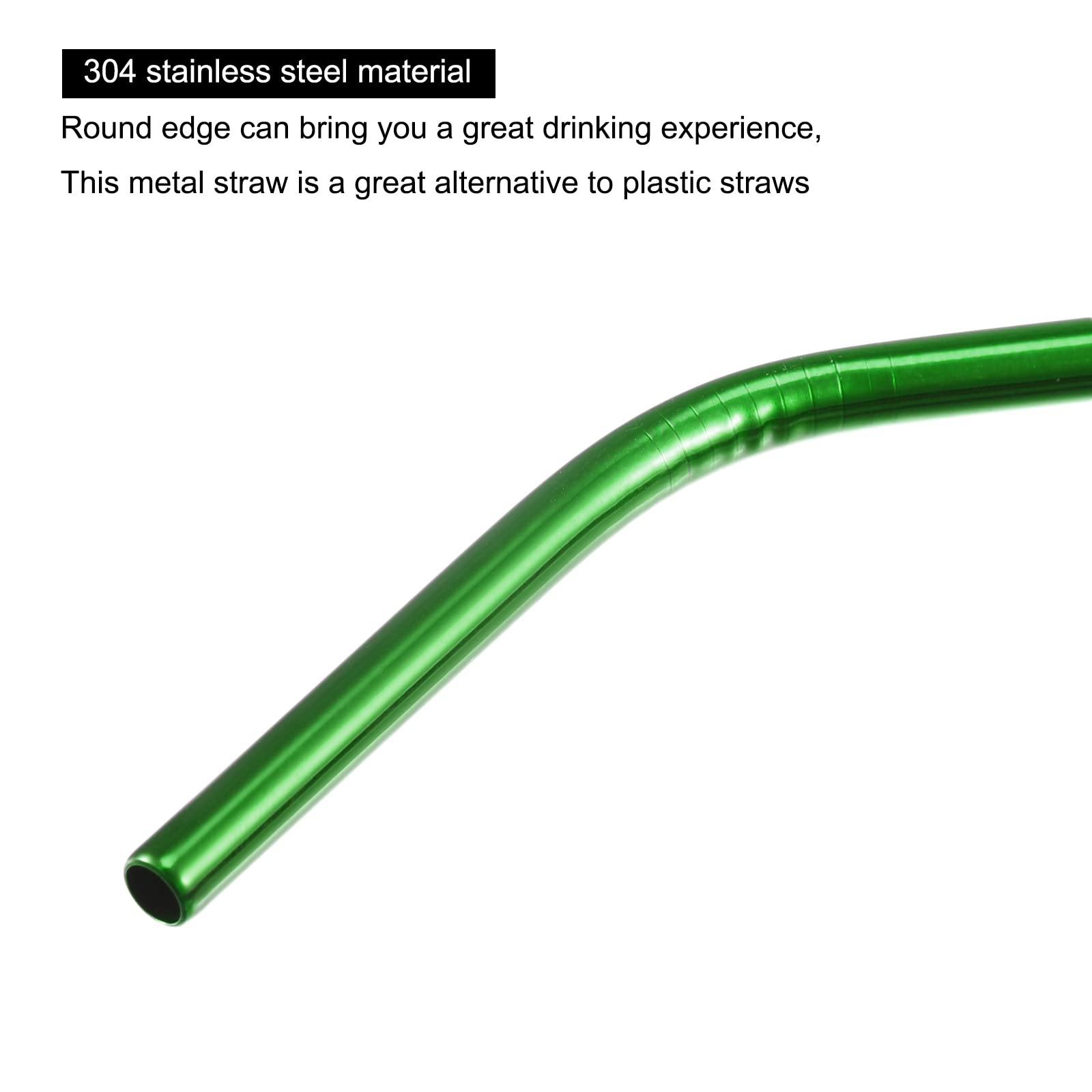 Dcieiosul - Juego De 6 Pajitas De Metal Reutilizables, 8.5 Pulgadas De