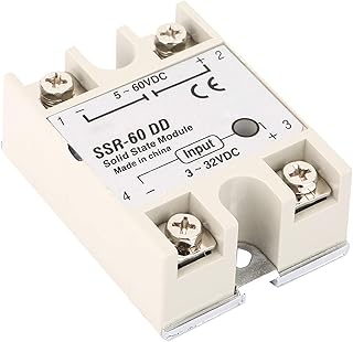 Relé de Estado Sólido Estável 3-32VDC a 5-110VDC SSR-60 DD Forte Adaptabilidade Sem Faísca de Comutação para Processos de Automação Industrial