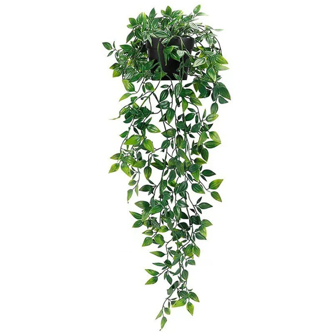 AwnsIMfreien Artificial Hanging Plants Indoor Outdoor in Pot Potted Plants Plastic Faux Plant for Wall Decor Mandala 65CM, Potted